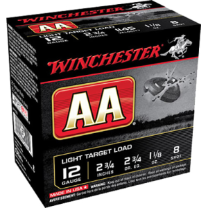 Winchester Ammo AA128 AA Target Loads 12GA 2.75\" 1-1/8oz #8 Shot - 25sh Box