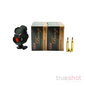 BUNDLE DEAL: Sightmark MTS Mini Solar Red Dot Rifle Sight and 200 Rounds of Ammo - PMC 223 55 Grain