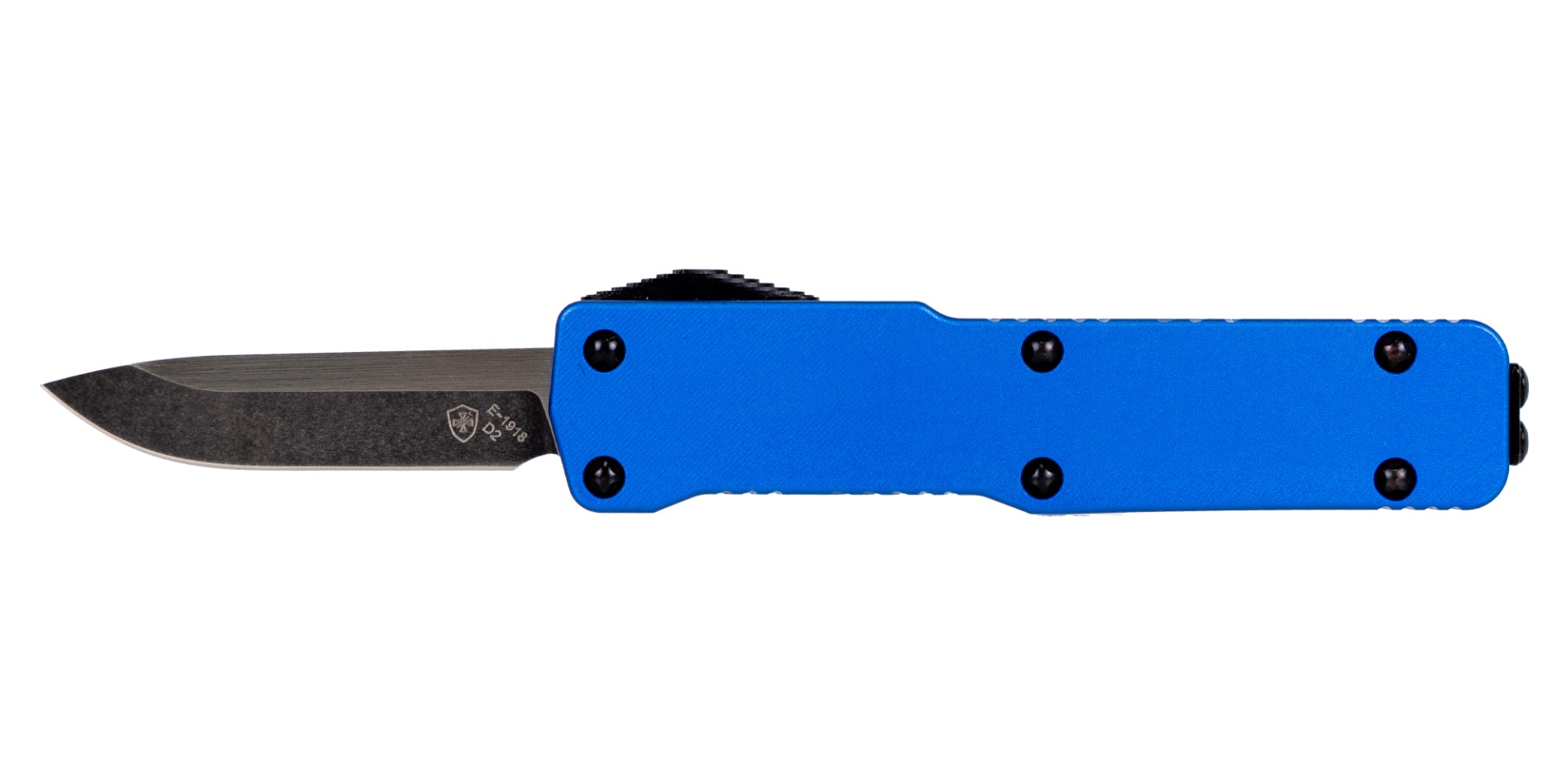 Templar Knife California Legal OTF Drop Point Knife, Blue - CA-AHB-32-1