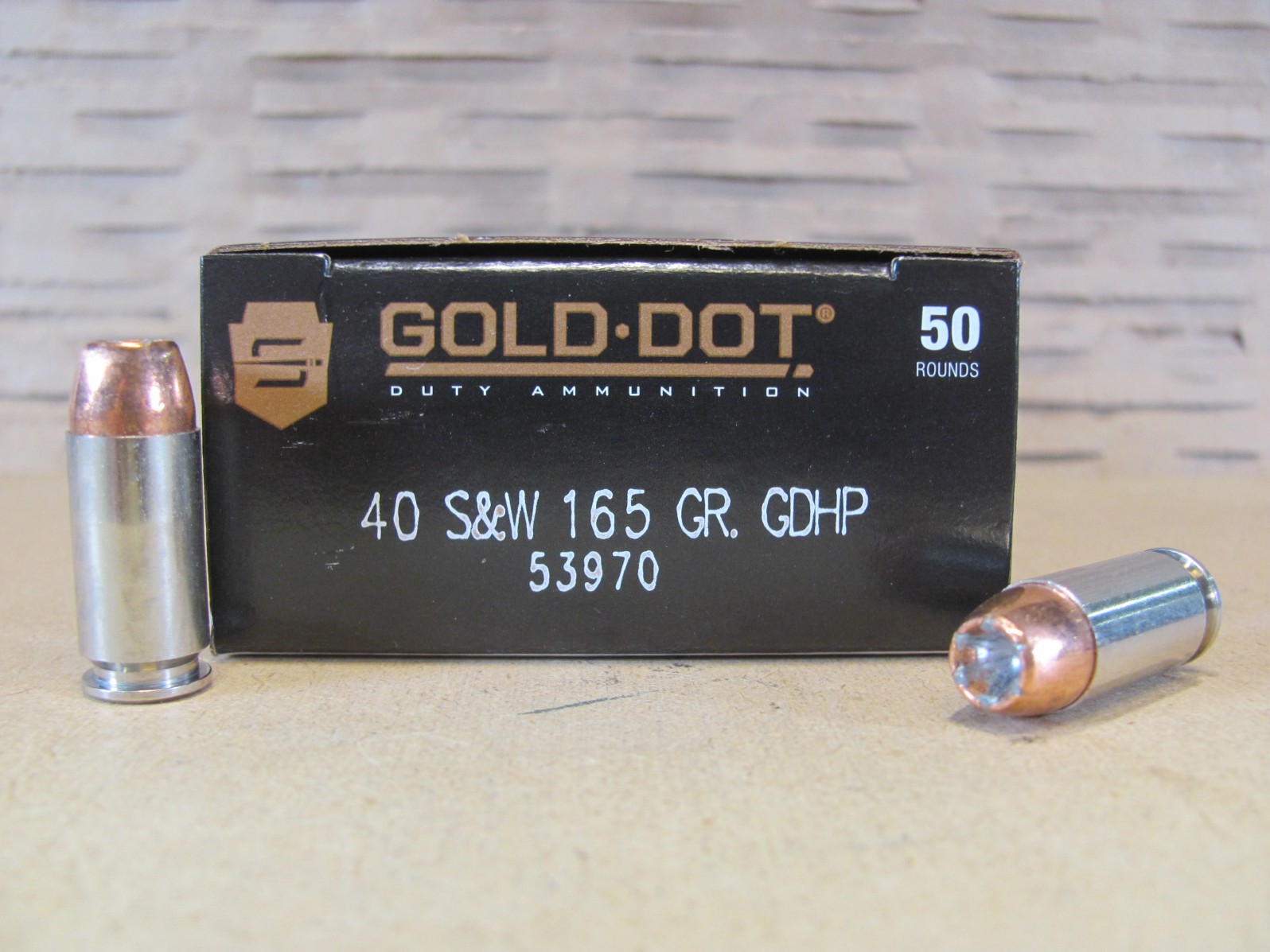 1000 Round Case – 40 Cal Speer Gold Dot 165 Grain Hollow Point Ammo – 53970