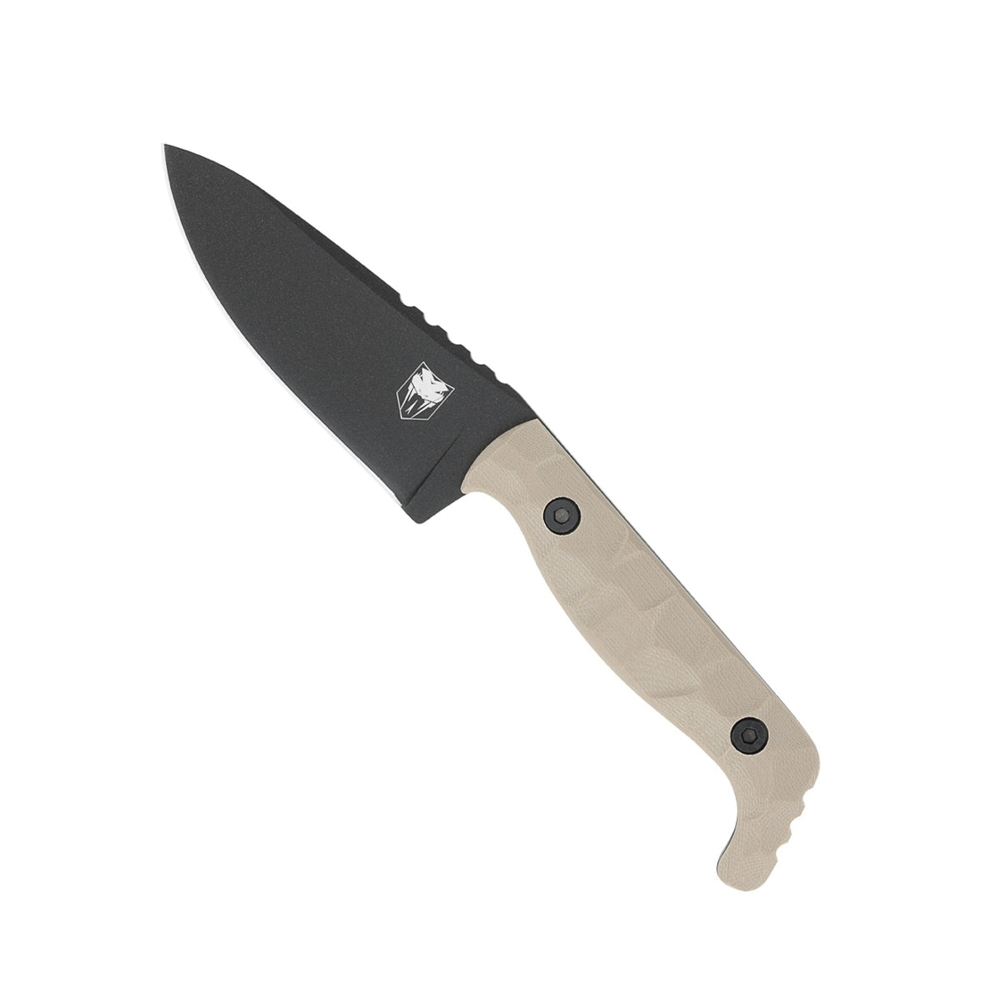 CobraTec Knives Kingpin EDC Fixed Knife Drop Point Tan - for Reliable Performance in Various Situations - CTKPTAN