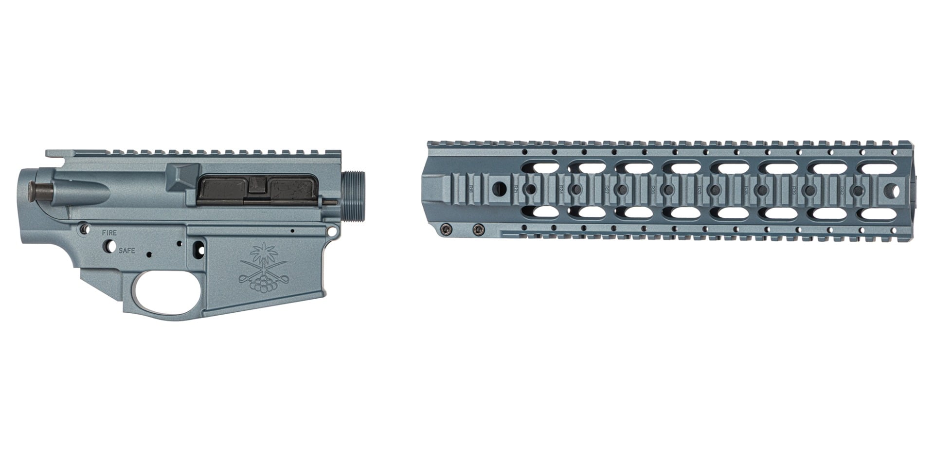 Sabre-10 Builder Set - 12.5" Quad Rail, Blue Titanium