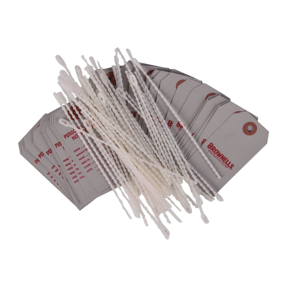 Brownells 3.81" x 1.81" BATF Personal Firearm Tag, Gray Pack of 50