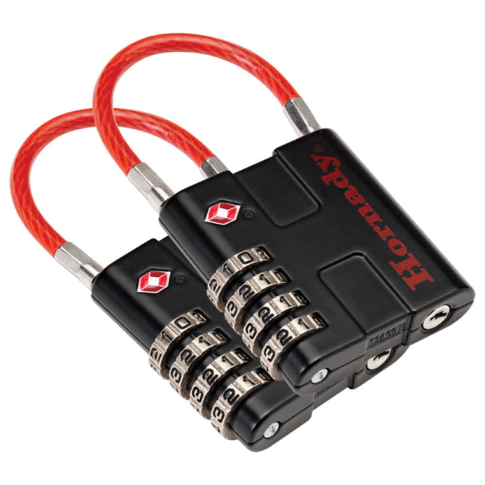 Hornady TSA Cable Padlock, Black/Red