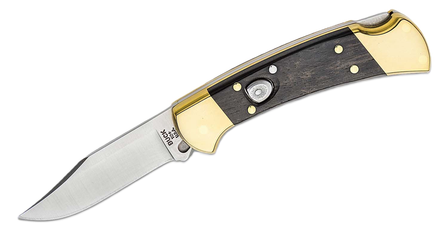 Buck 112 Ranger Auto Folding Clip Point Knife, Ebony - 0112BRSA