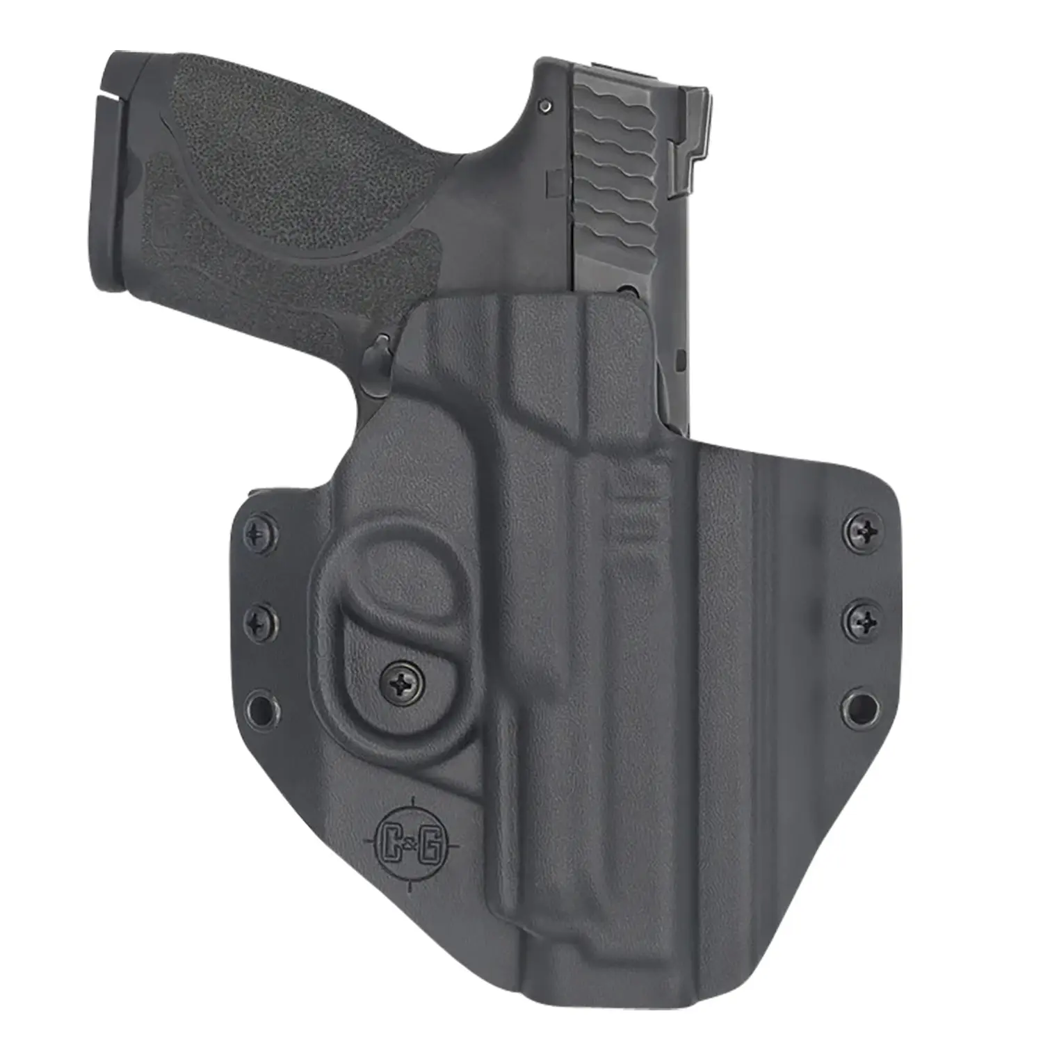 C Holsters 0566100 Covert OWB Black Kydex Belt Loop Fits S M 9/40 4.25"