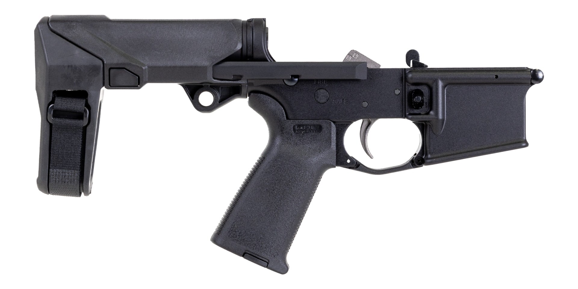 PSA AR-15 Complete MOE EPT Pistol Lower w/ HBPDW  Brace, Black