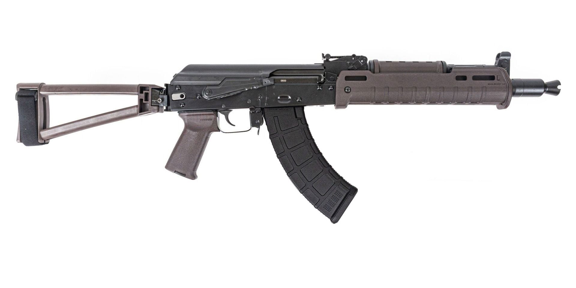 PSA AK-104 Zhukov-U Folding Pistol with Triangle Brace, Plum