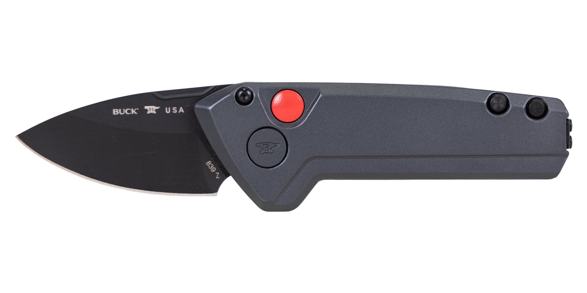Buck Mini Deploy Auto Folding Drop Point Knife, Sniper Grey - 0839GYS1-B