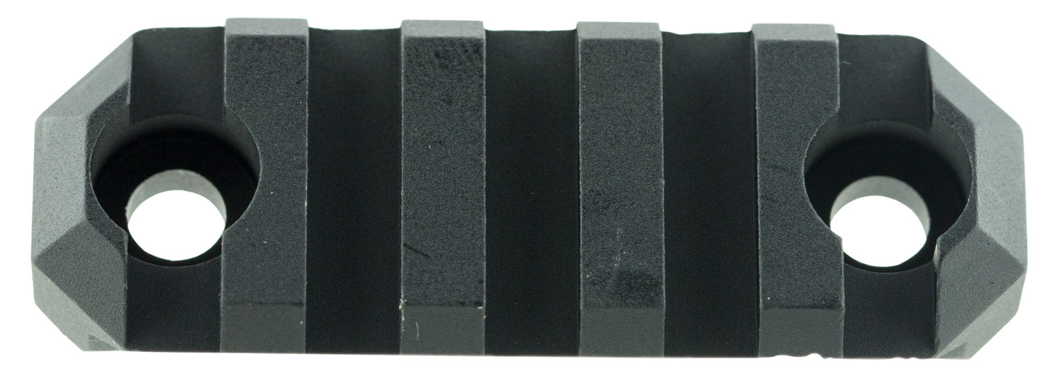 GrovTec M-LOK Aluminum 5-Slot Picatinny Rail w/ Push Button Base, 2.2" L, Type III Anodized Black - GTSW236
