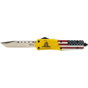TEMPLAR KNIFE LARGE OTF DON'T TREAD ON ME 3.5 SILVER TANTO