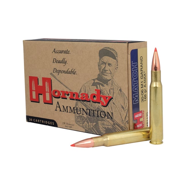 Hornady 30-06 Springfield 168gr ELD Match M1 Garand Ammunition, 20 Round Box - 81171