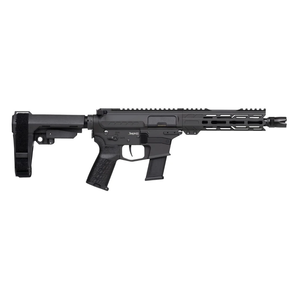 CMMG Banshee MKG Fixed Ejector Handgun 45 Auto 13rd Magazine 8" Barrel RipBrace Armor Black