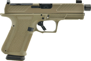 SHADOW SYSTEMS MR920 Combat 9mm 4.5" 15rd Optic Ready Pistol w/ Threaded Barrel - FDE / Black