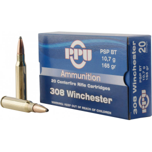 Prvi Partizan PPU PP3082 Standard Rifle 308 Winchester/7.62 NATO 165 GR Pointed Soft Point Boat Tail - 20rd Box