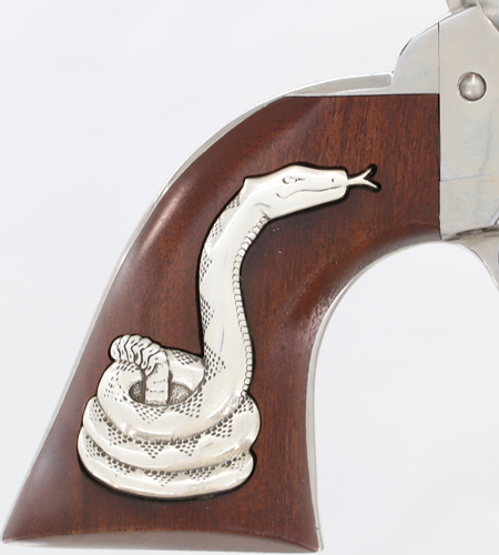 Cimarron Man with No Name 45LC Revolver - 4.75" Nickel