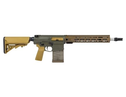 PSA Sabre-10A1 Billet 14.5" 6.5 Creedmoor Mid-Length Rifle w/ SilencerCo ASR Mount - Moss Green/Burnt Bronze Rail