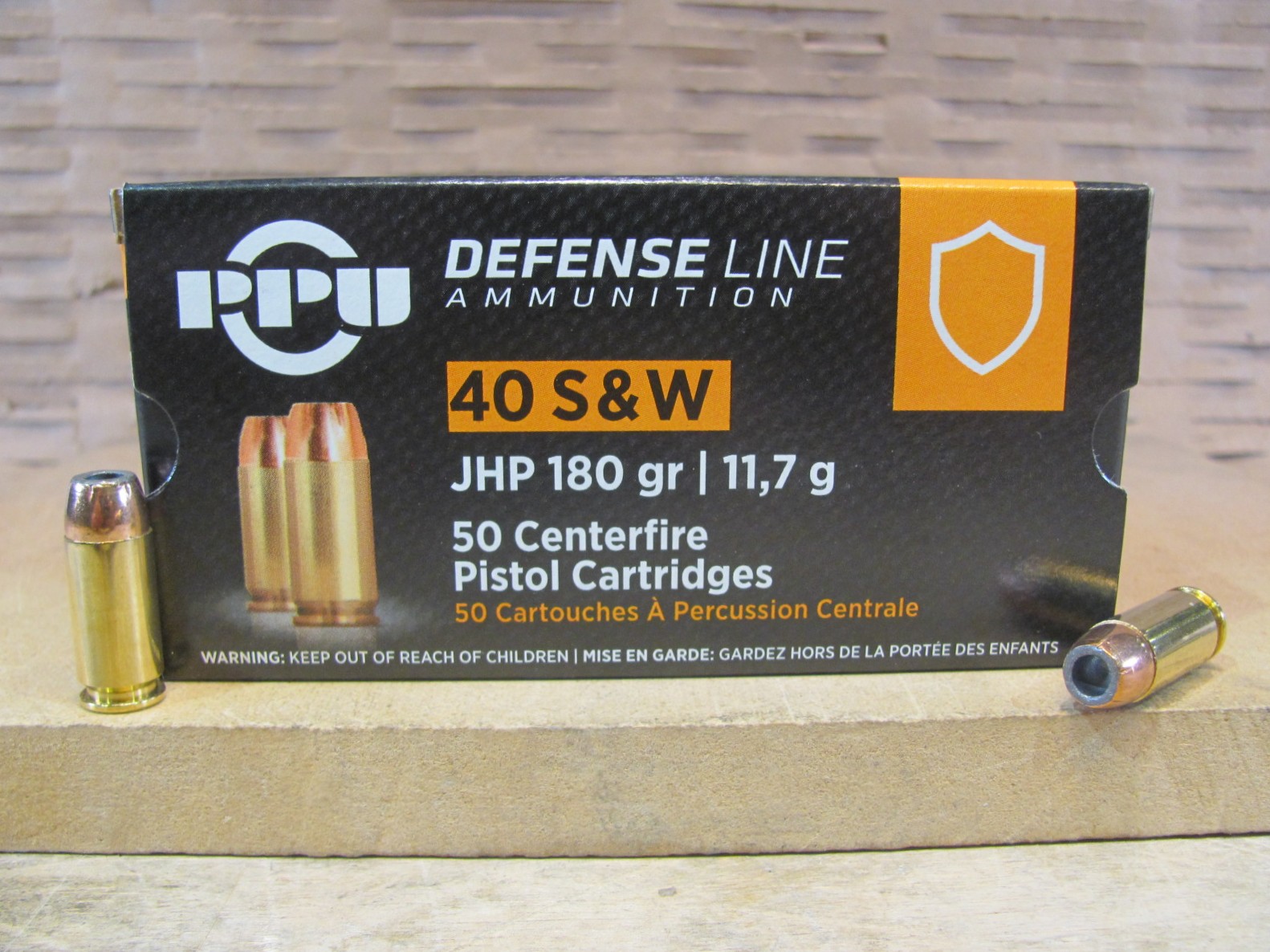 500 Round Case – 40 Cal SW 180 Grain JHP Prvi Partizan Defense Line Ammo – PPD40