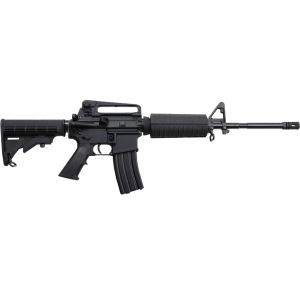 Bushmaster M4 Patrolman's Carry Handle Semi Automatic Rifle 223 Remington 16" Black Threaded Barrel Black Frame Black Adjustable Stock