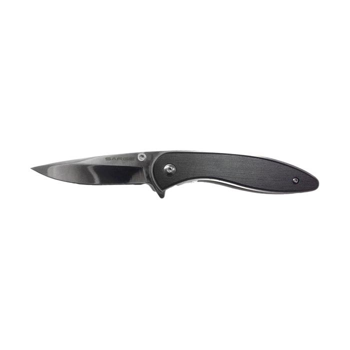Sarge Knives Hornet Folding Knife Clip Point, Black