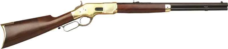 CIMARRON 1866 YELLOWBOY 38SP – 20″ OCTAGON BRASS/BLUED WALNUT
