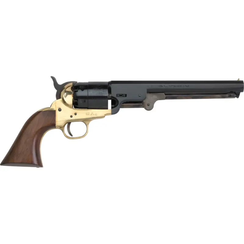 Pietta 1851 Navy Confederate Blackpowder Revolver .44 Cal 7.5in Brass Frame/Blued Brl +CYL 6rd