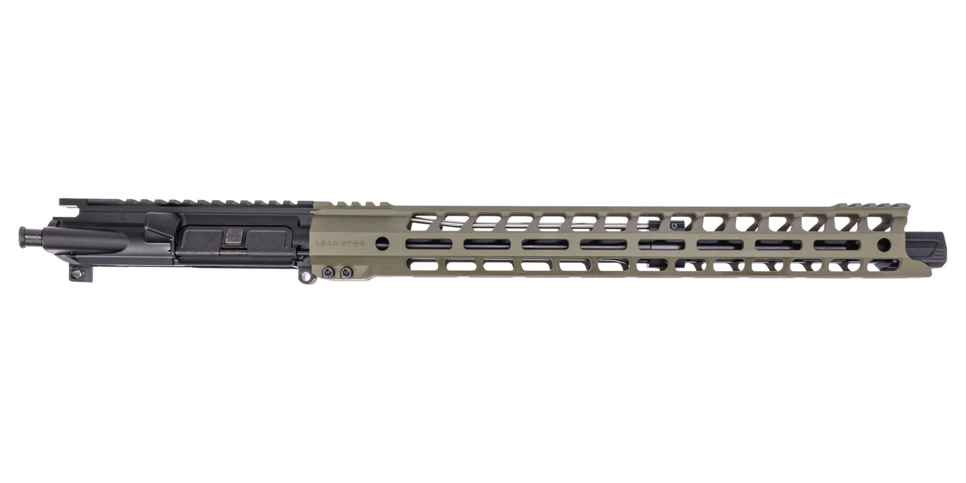 PSA 16" 5.56 NATO 17" LSA Grunt Hex M-LOK Upper With Linear Comp - No BCG or CH; Sniper Green