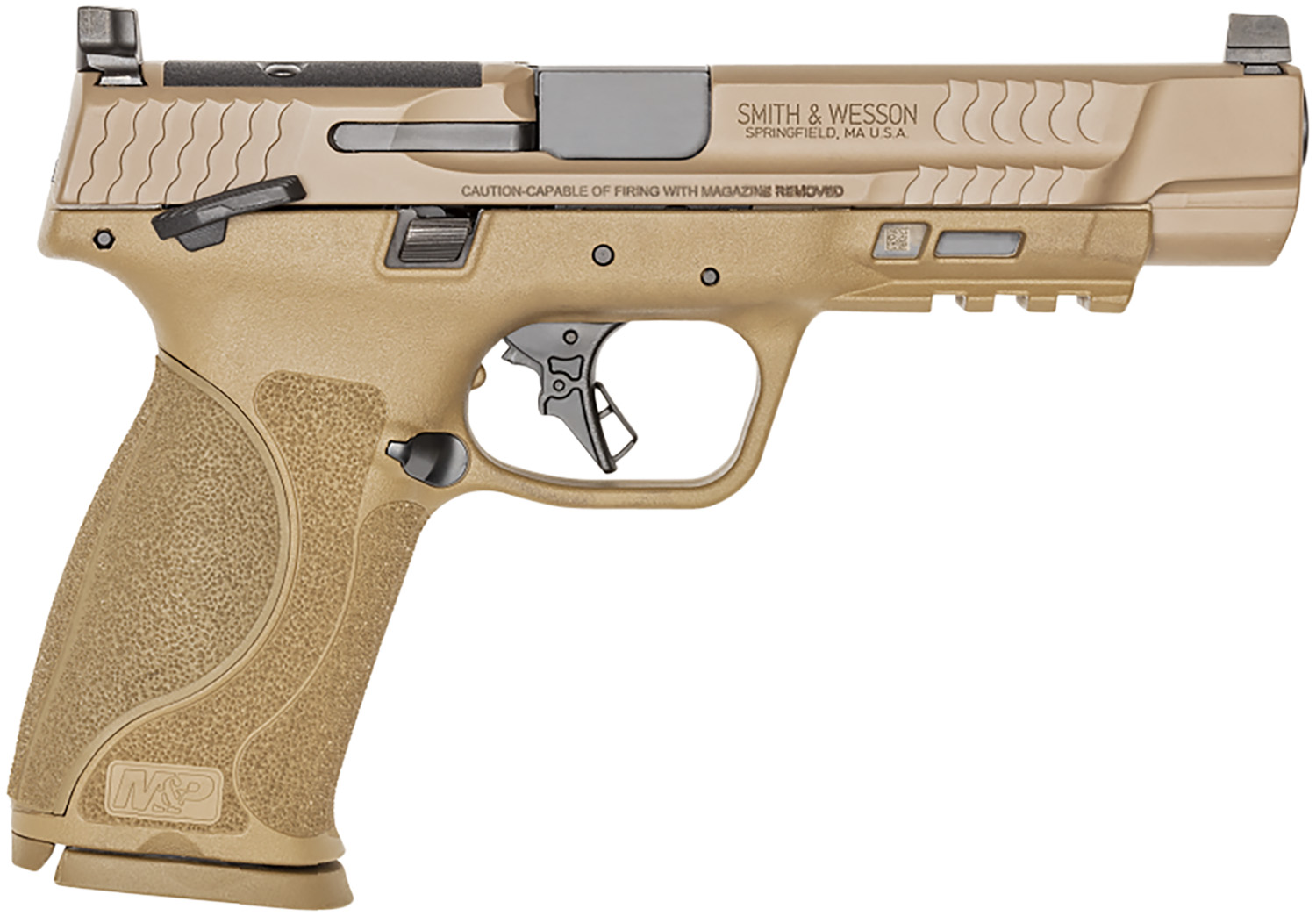 SMITH AND WESSON M&P9 M2.0 9MM FDE 17+1 5″ OR - No Credit Card Fees - Free Shipping