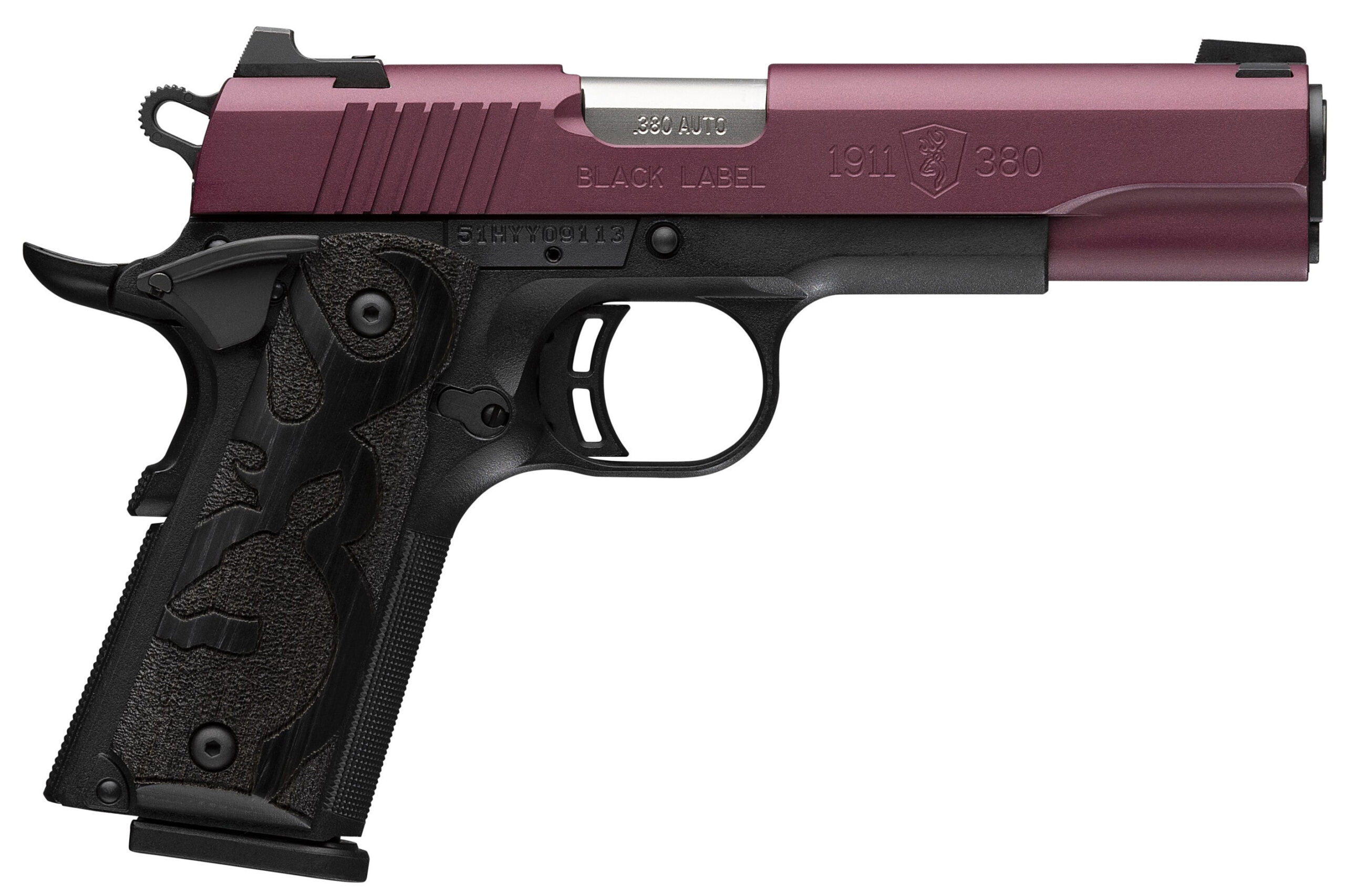 Browning 1911-380 Black Label FS Pistol 3-Dot Sights