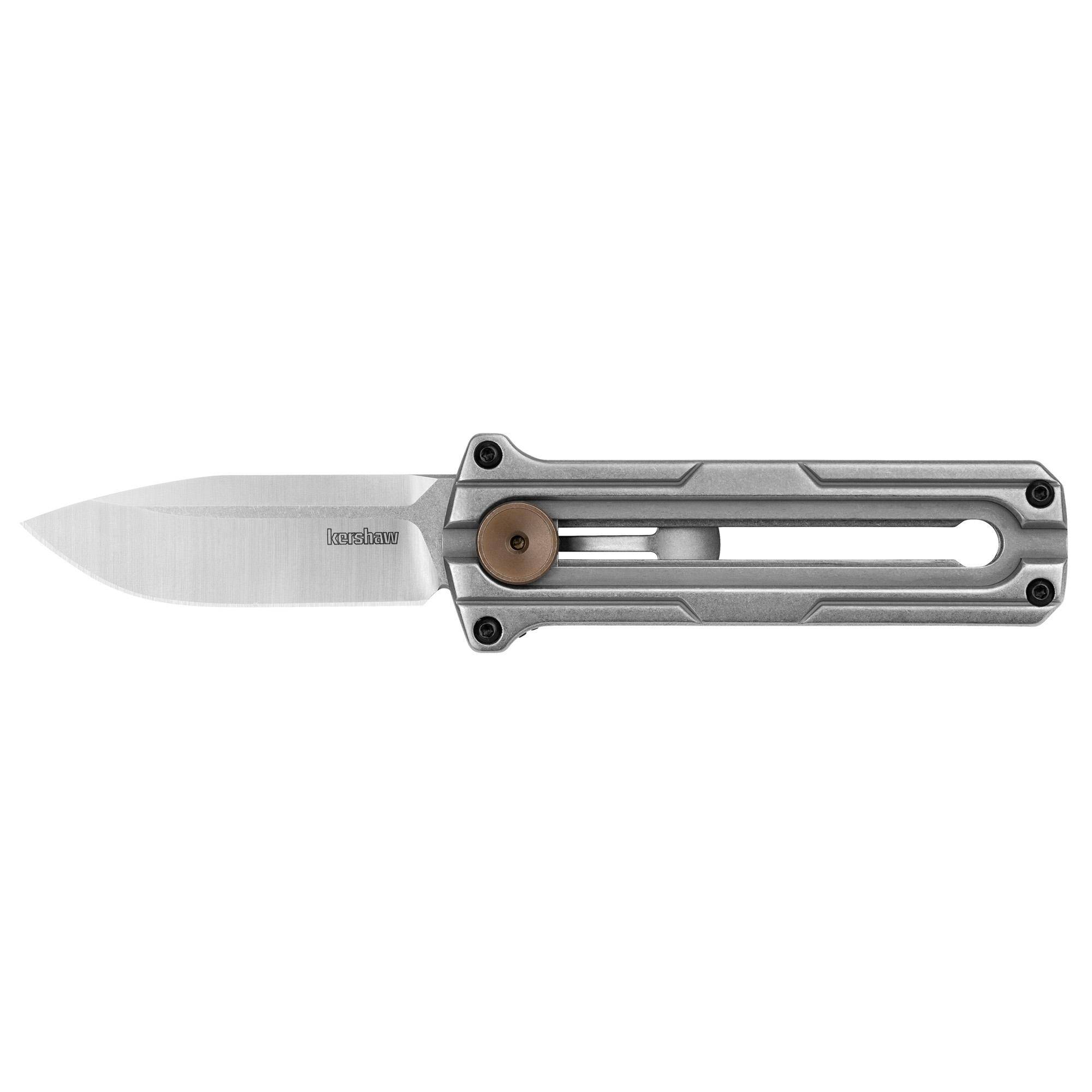 Kershaw Cybernet 2.4" OTF Knife - D2 Steel  Manual Opening  Satin Finish