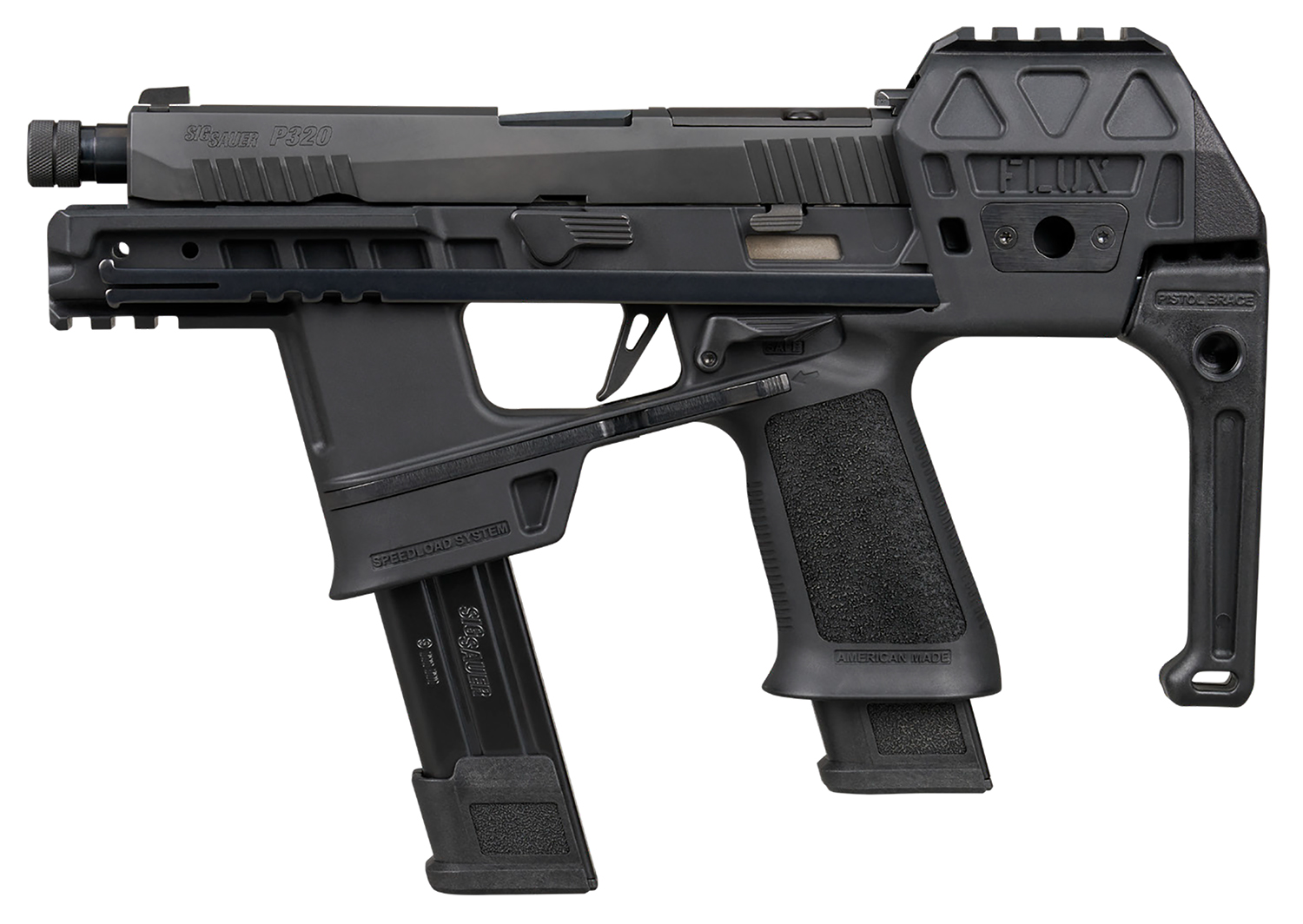 Sig Sauer P320 Flux 5.5" Threaded Pistol Brace 9mm