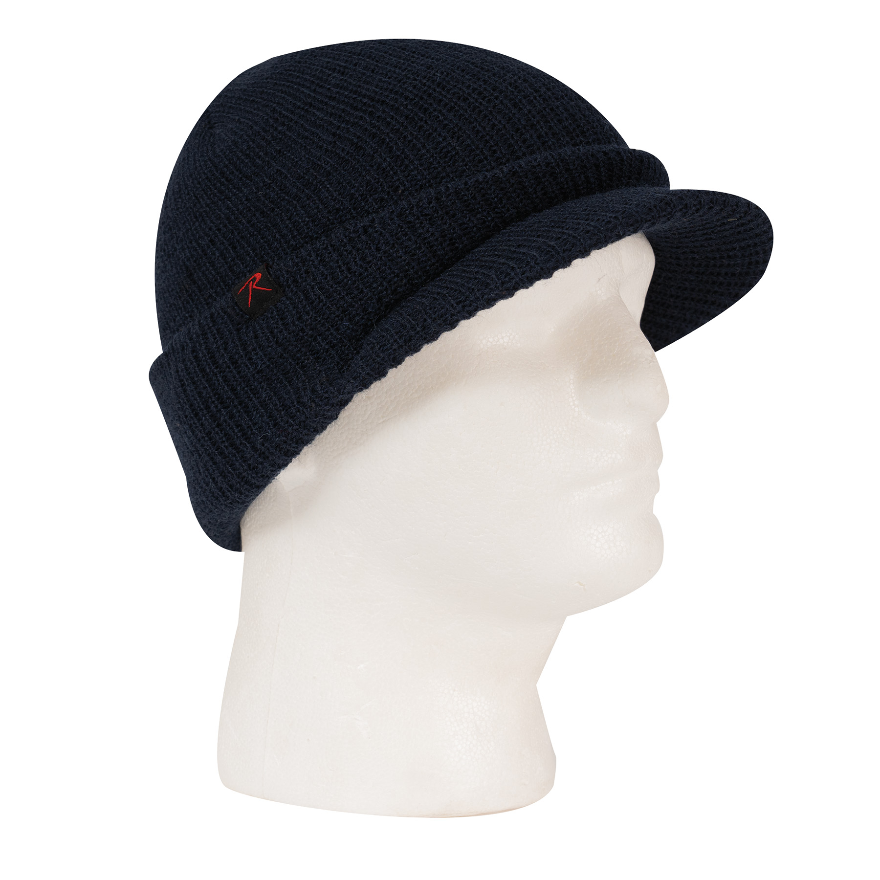 Rothco Watch Cap With Brim - Navy Blue