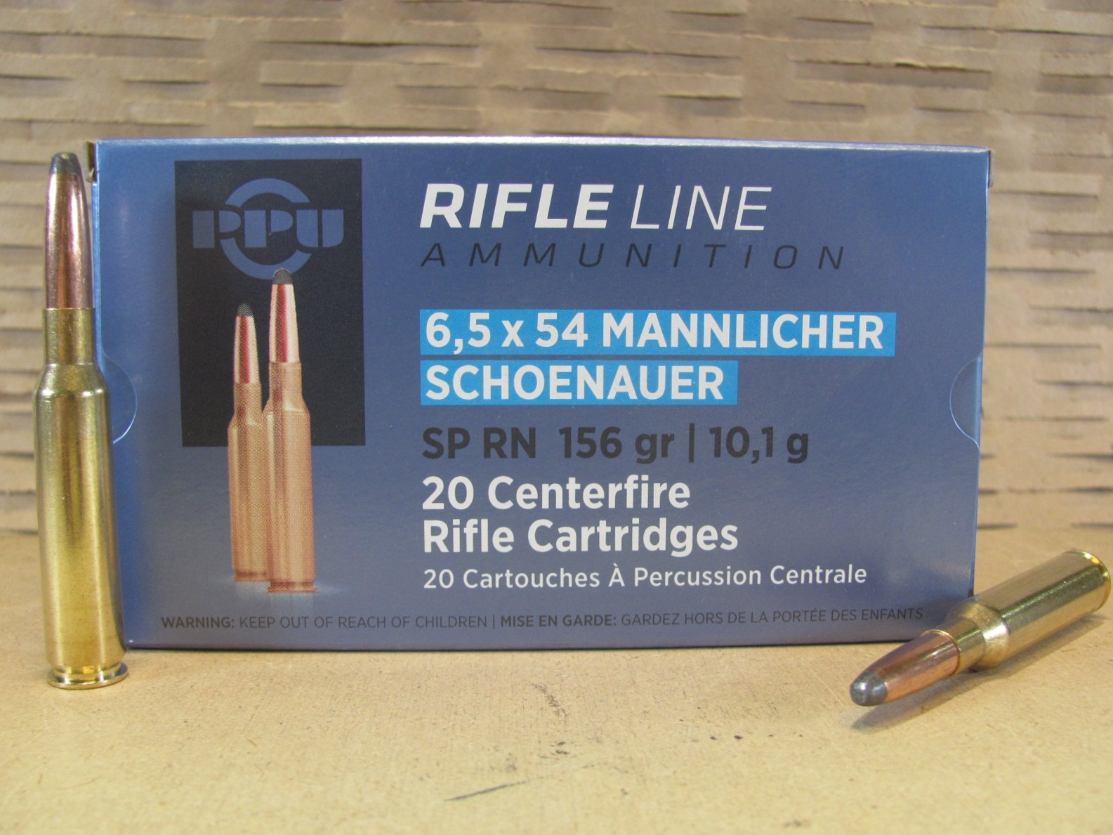 20 Round Box – 6.5×54 Mannlicher Schoenauer 156 Grain Soft Point Ammo by Prvi Partizan – PP6MS