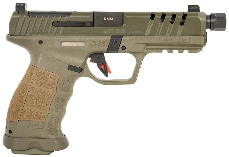 SAR USASAR9 9mm 5.20 17+1 Tan Special Forces Green