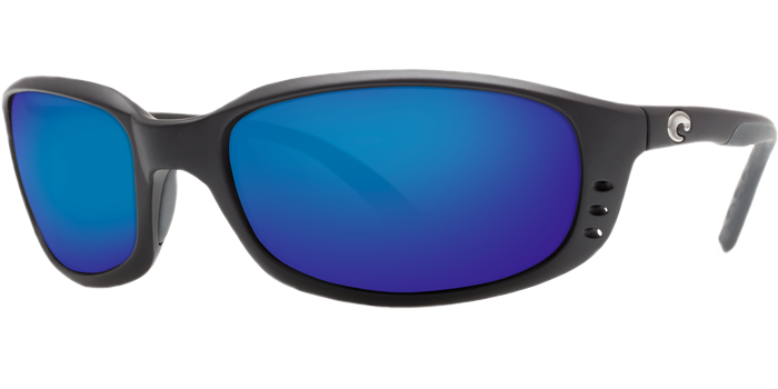 Costa Brine Blue Mirror 580P Sunglasses - Matte Black - BR 11 OBMP