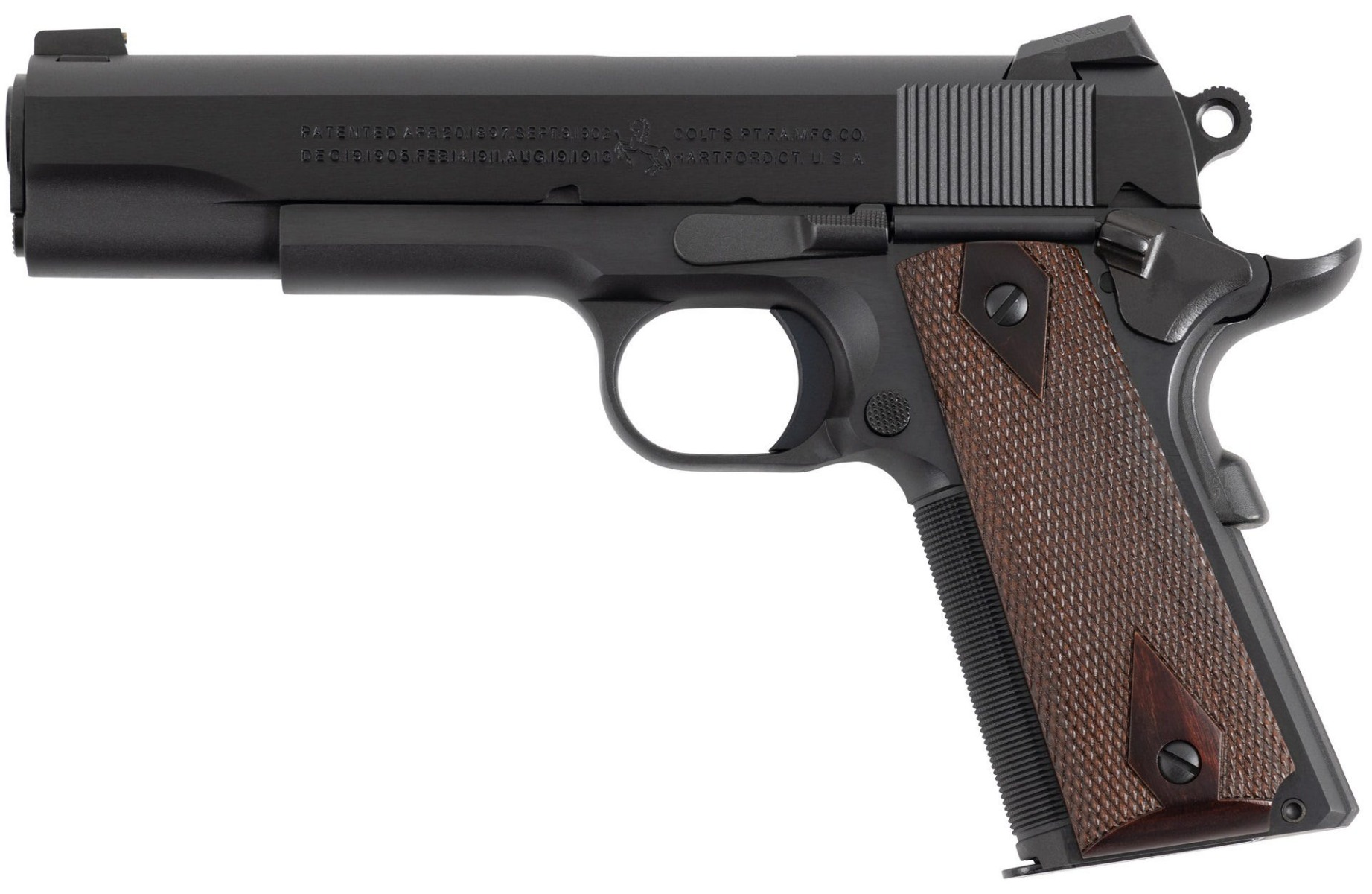 COLT GOVERNMENT 1911 45ACP 5″ – 8RD BLUED ROSEWOOD SERIES 70 - No Credit Card Fees - Low, flat rate shipping