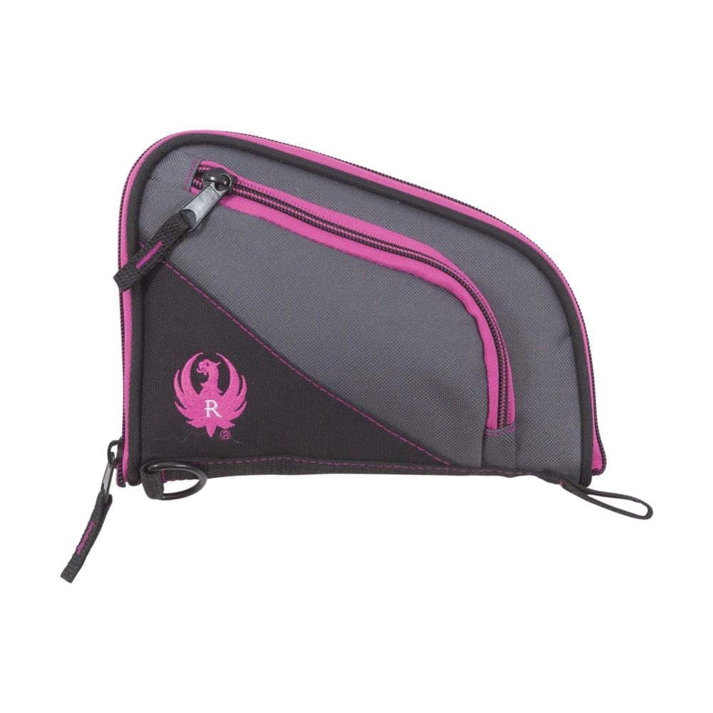 Ruger Tucson Women's Handgun Case 8" - Stylish Protection in Black/Gray/Orchid - 27409
