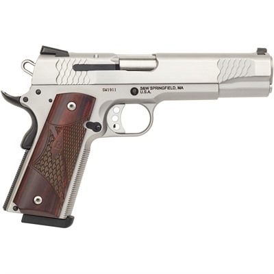 Smith Wesson SW1911 E-Series 45 ACP 5" Barrel, SS/Wood