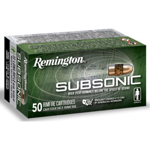 Remington Ammunition 21137 Subsonic 22 LR 40 gr Hollow Point (HP) - 100rd Box