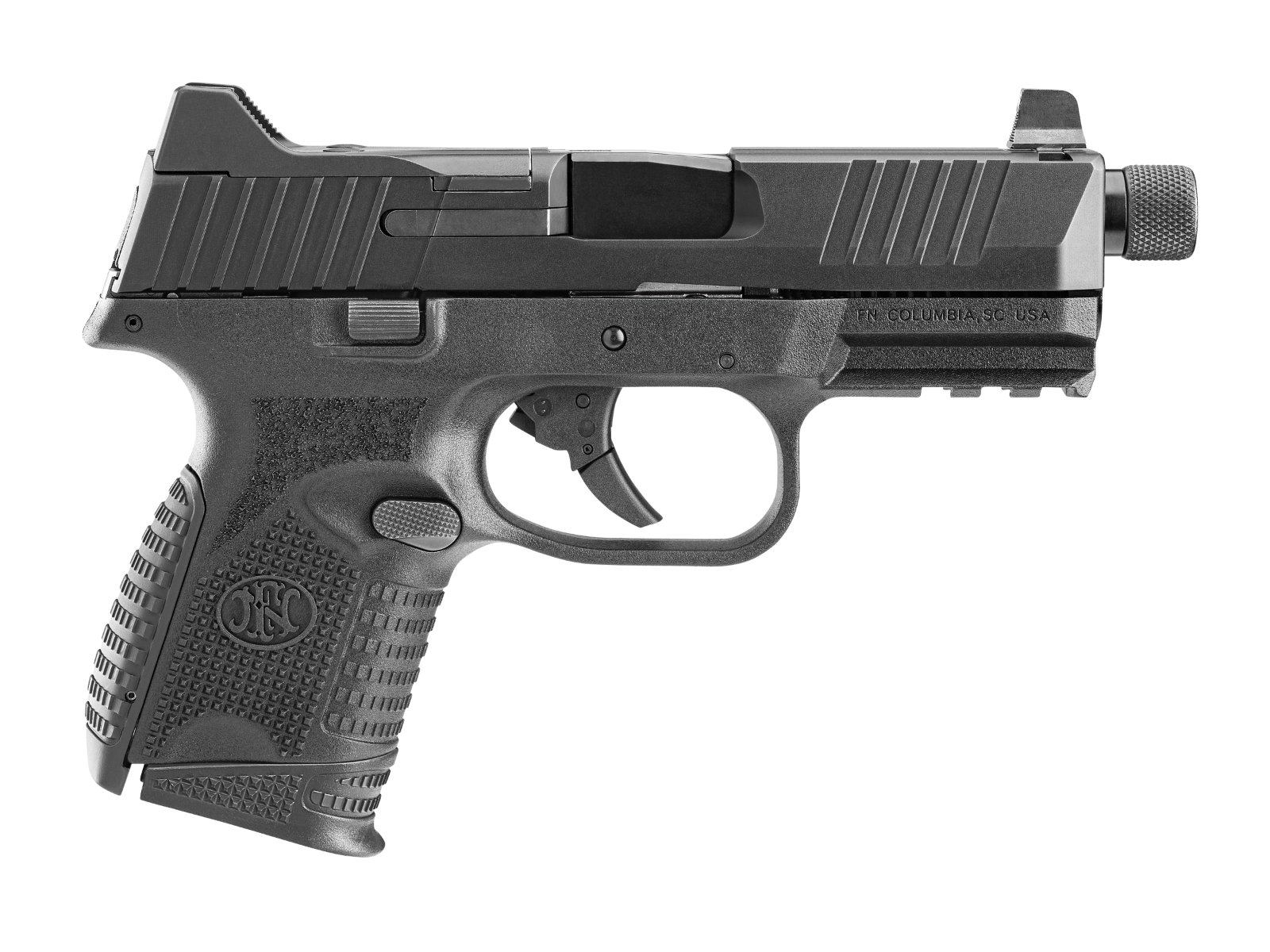 FN 509 Compact Tactical 9mm Pistol With Threaded Barrel, Black - 66-100782