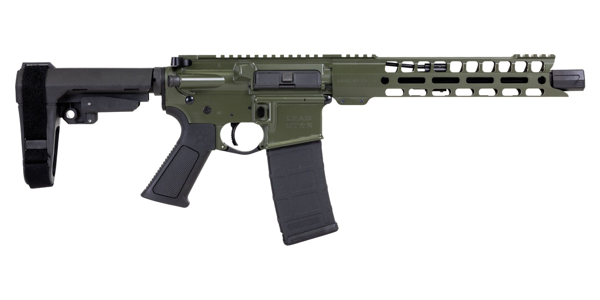 Lead Star Arms Grunt Pistol - 10.5" .300 Blackout w/ 11" Handguard (Sniper Green)