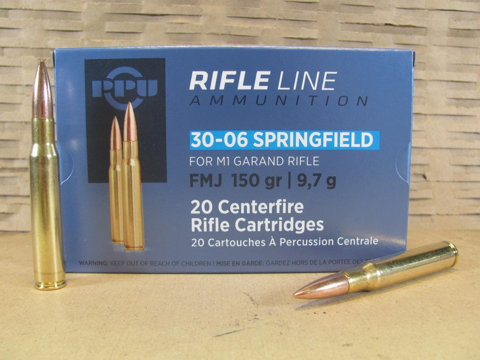 20 Round Box – 30-06 Springfield 150 Grain FMJ Ammo Optimized for M1 Garand Rifle by Prvi Partizan – PP3006G