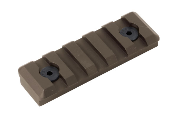 Timber Creek 5-Slot Picatinny Rail Section, M-LOK Compatible, Burnt Bronze - M 5S PR BB