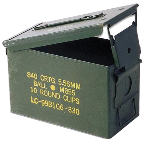 SCHRECK WHOLESALE GI .50 Cal Used Ammo Can, OD Green
