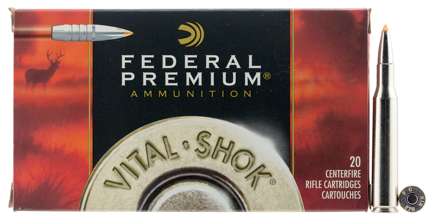 Federal Premium 140 gr Trophy Bonded Tip .270 Win Ammo, 20/box - P270TT3