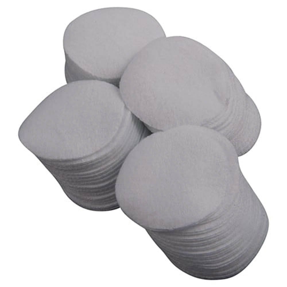 Brownells 7mm/9mm 1.75" Round Flannel Patch, White Pack of 100