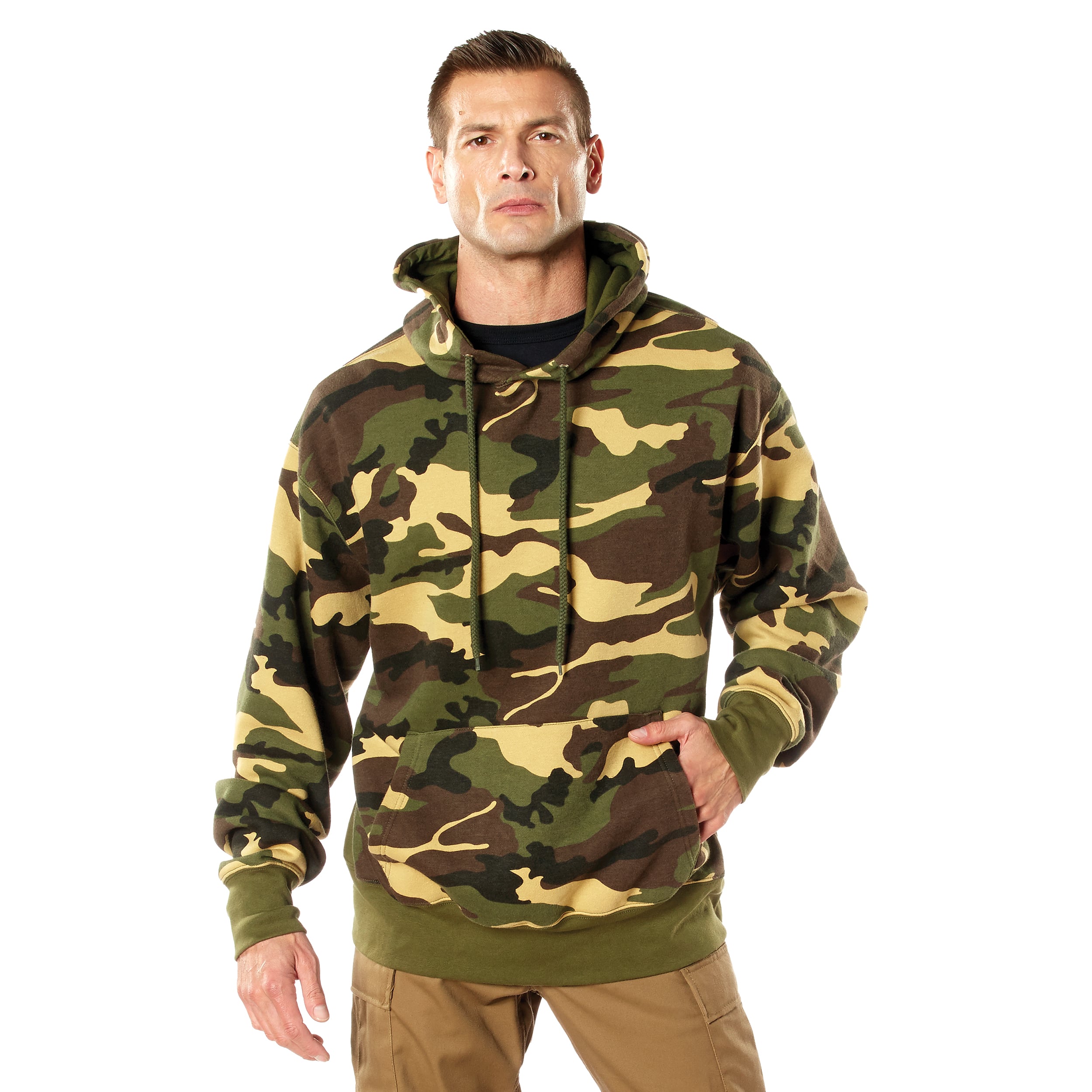 Rothco Every Day Pullover Hooded Sweatshirt - Woodland Camo, X-Large