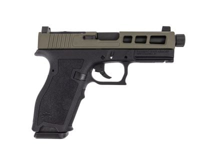 PSA Dagger Full Size - S 9mm, Pistol with SW1 RMR RearSight Slide, Sniper Green, Threaded Barrel, with Black Frame