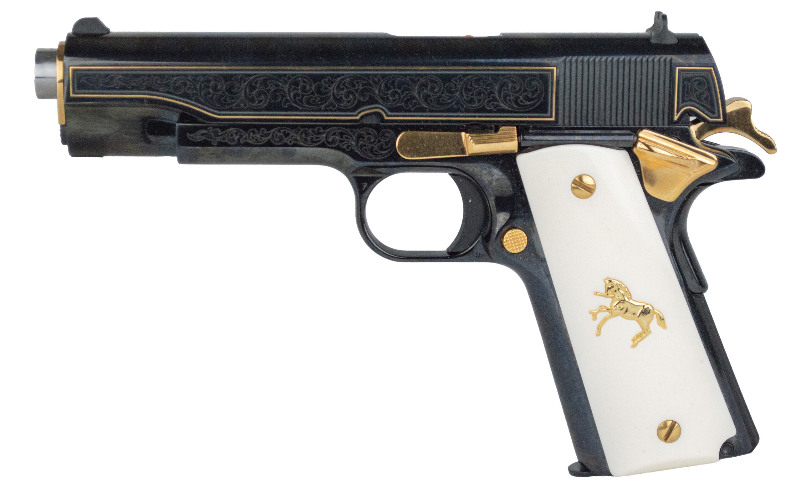 Colt Classic 1911 45ACP Polished Gold Engraved