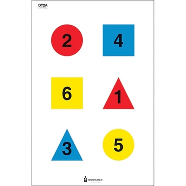Action Target Discretionary Command Version 2-A Training Target, Black/Blue/Red/Yellow